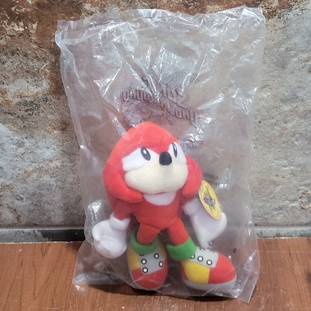 Vintage 2000 Dennys Sonic Underground Knuckles The Hedgehog Plush Toy